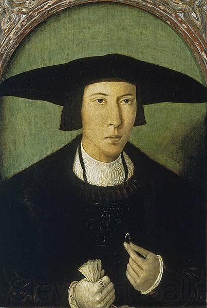 Jan Mostaert Portrait of a Young Gentleman Spain oil painting art